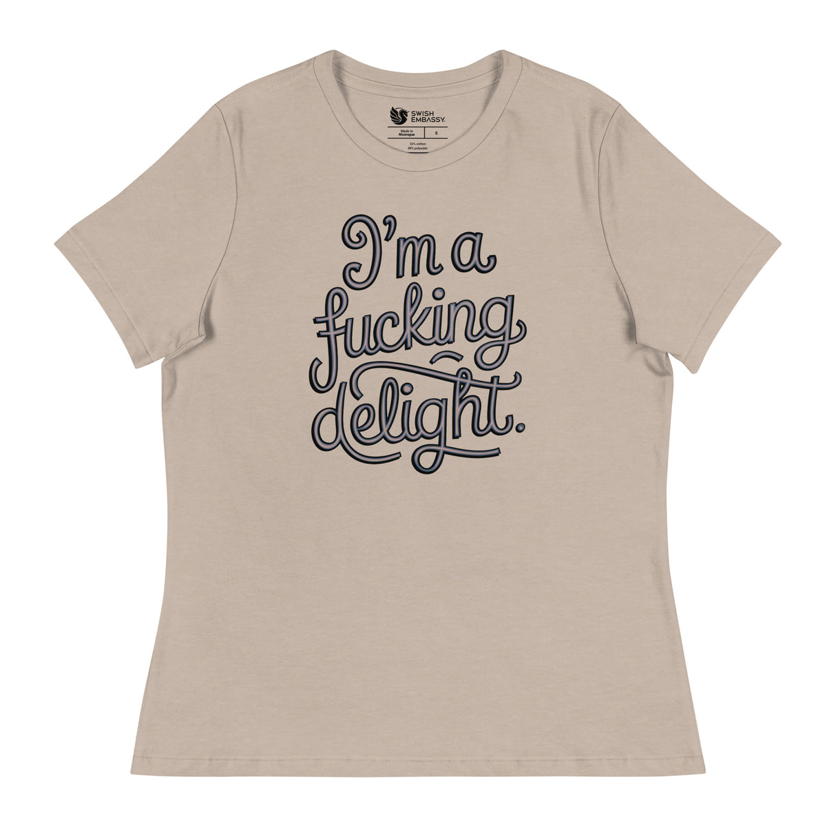 I'm a F*cking Delight (Women's Relaxed T-Shirt)-Women's T-Shirts-Swish Embassy