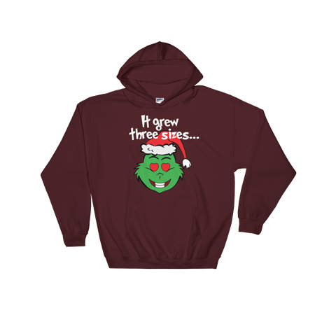 It Grew Three Sizes (Hoodie)-Christmas Hoodies-Swish Embassy