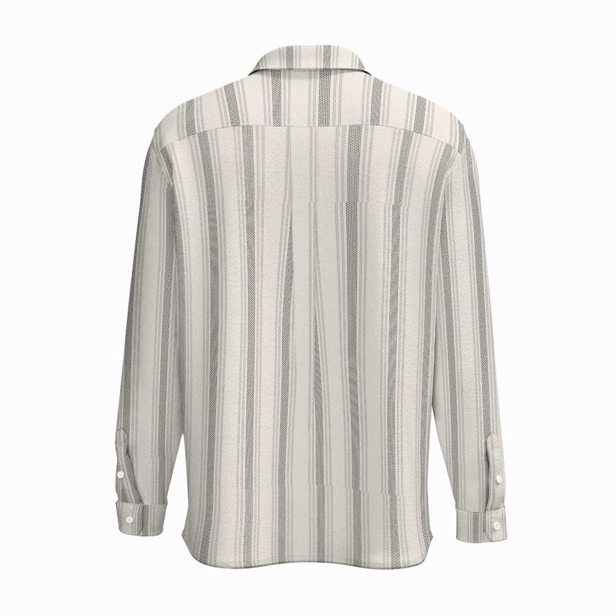 Ivory Stripes (Cotton Long Sleeve Shirt)-Cotton Long Sleeve Button Shirt-Swish Embassy
