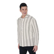 Ivory Stripes (Long Sleeve Button Shirt)-Long Sleeve Button Shirts-Swish Embassy