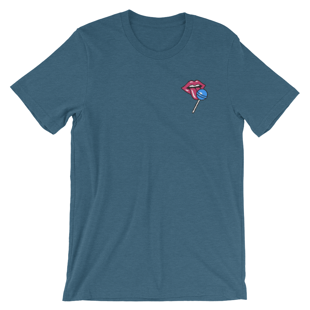 Lick (Embroidered T-Shirt)-Embroidered T-Shirts-Swish Embassy
