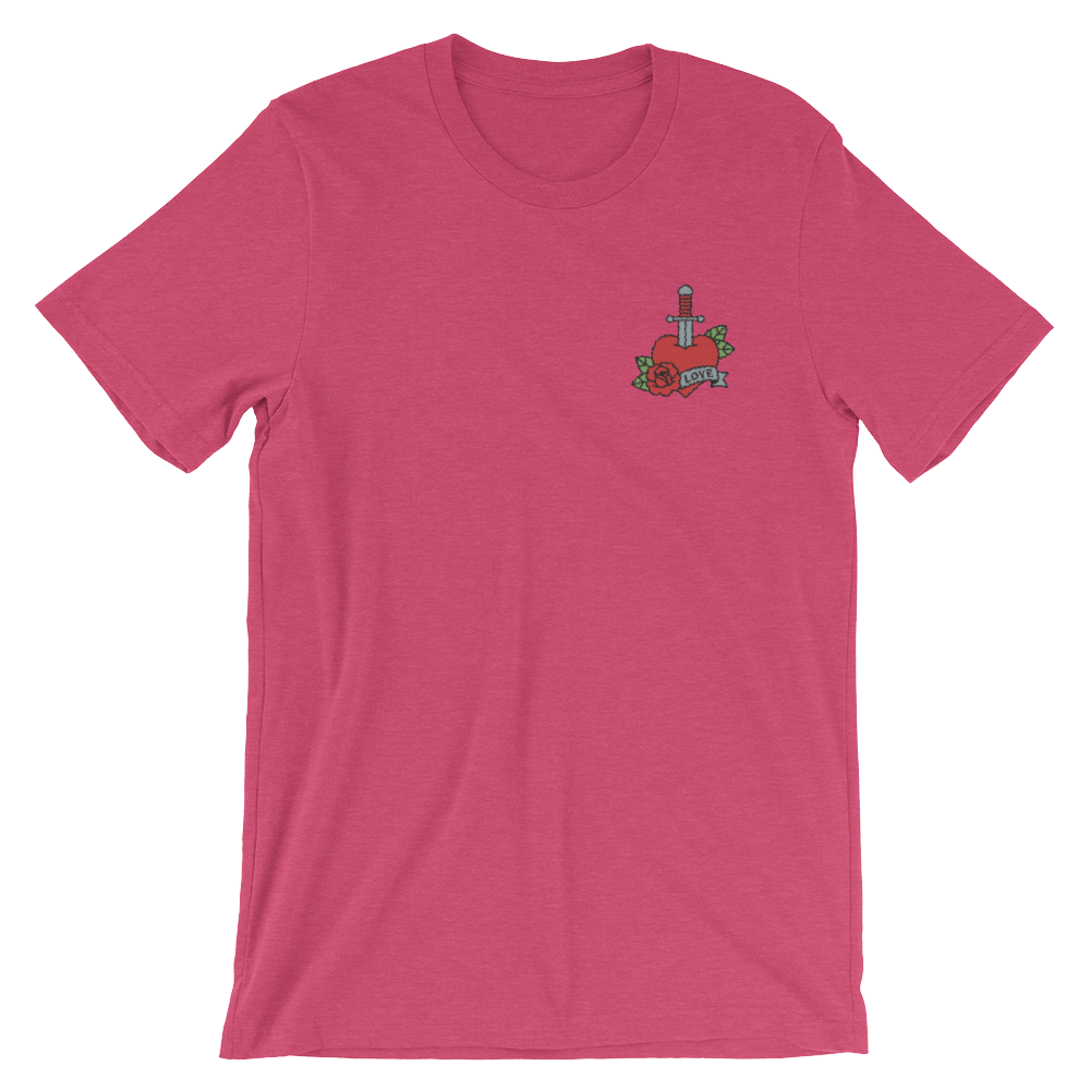 Love (Embroidered T-Shirt)-Embroidered T-Shirts-Swish Embassy
