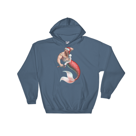 Merman Christmas (Hoodie)-Christmas Hoodies-Swish Embassy