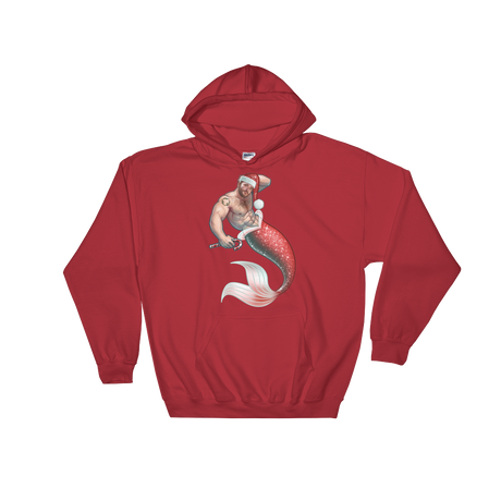 Merman Christmas (Hoodie)-Christmas Hoodies-Swish Embassy