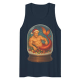 Merman in a Snow Globe (Tank top)-Christmas Tank Tops-Swish Embassy