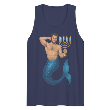 Mermenorah (Tank top)-Christmas Tank Tops-Swish Embassy