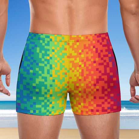 Pixel Perfect Pride (Square Cut Trunks)-Square Cut Trunks-Swish Embassy
