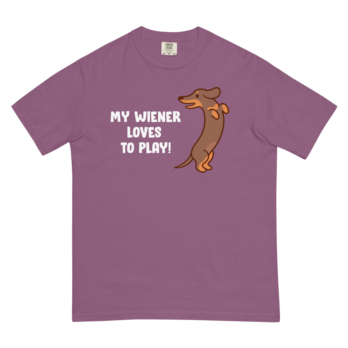 Playful Wiener (Boxy Tee)-Boxy T-Shirt-Swish Embassy