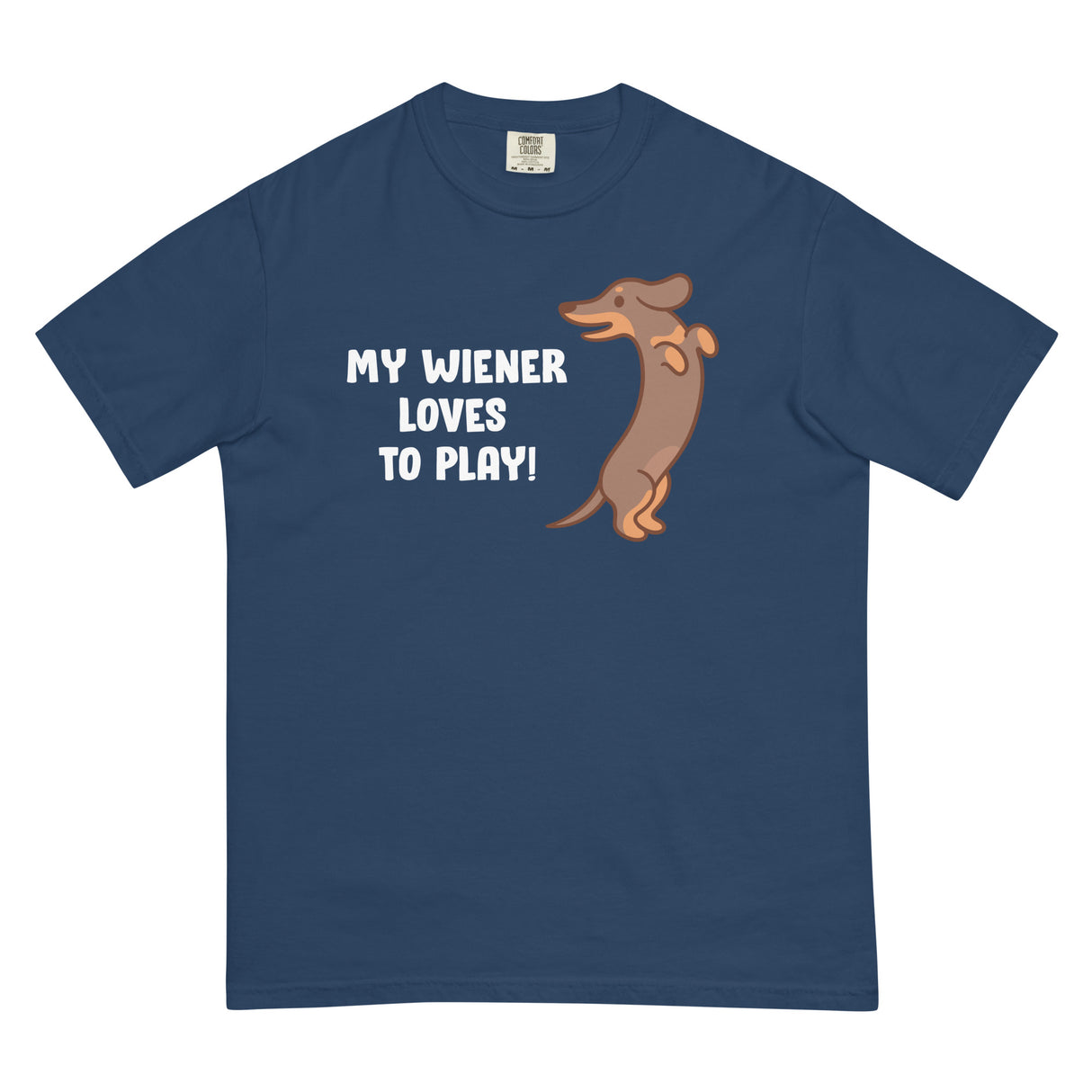 Playful Wiener (Boxy Tee)-Boxy T-Shirt-Swish Embassy