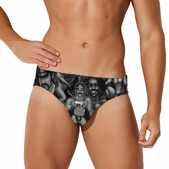 Pop Boys Black (Swim Briefs)-Swim Briefs-Swish Embassy