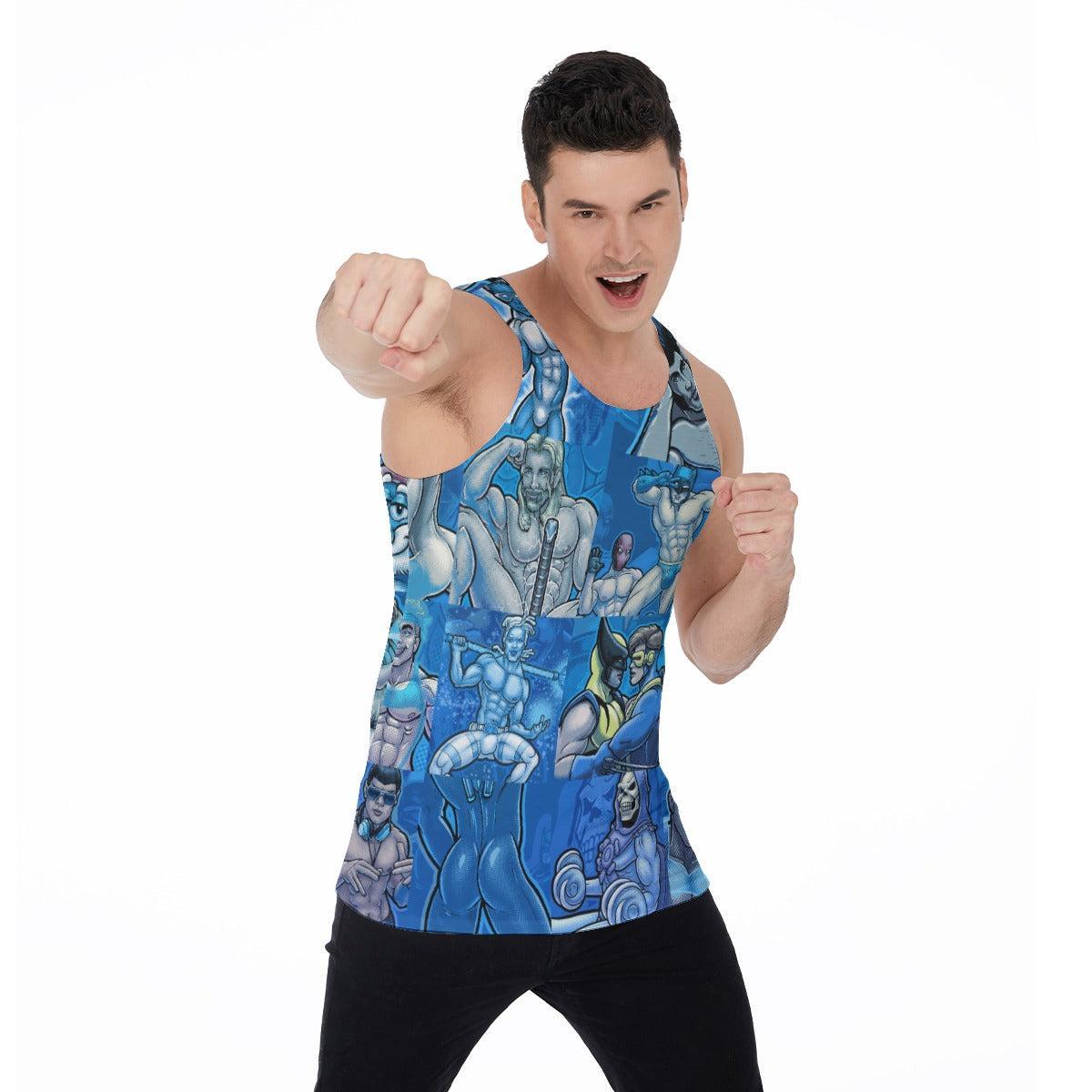 Pop Boys Blue (Allover Tank Top)-Allover Tank Top-Swish Embassy