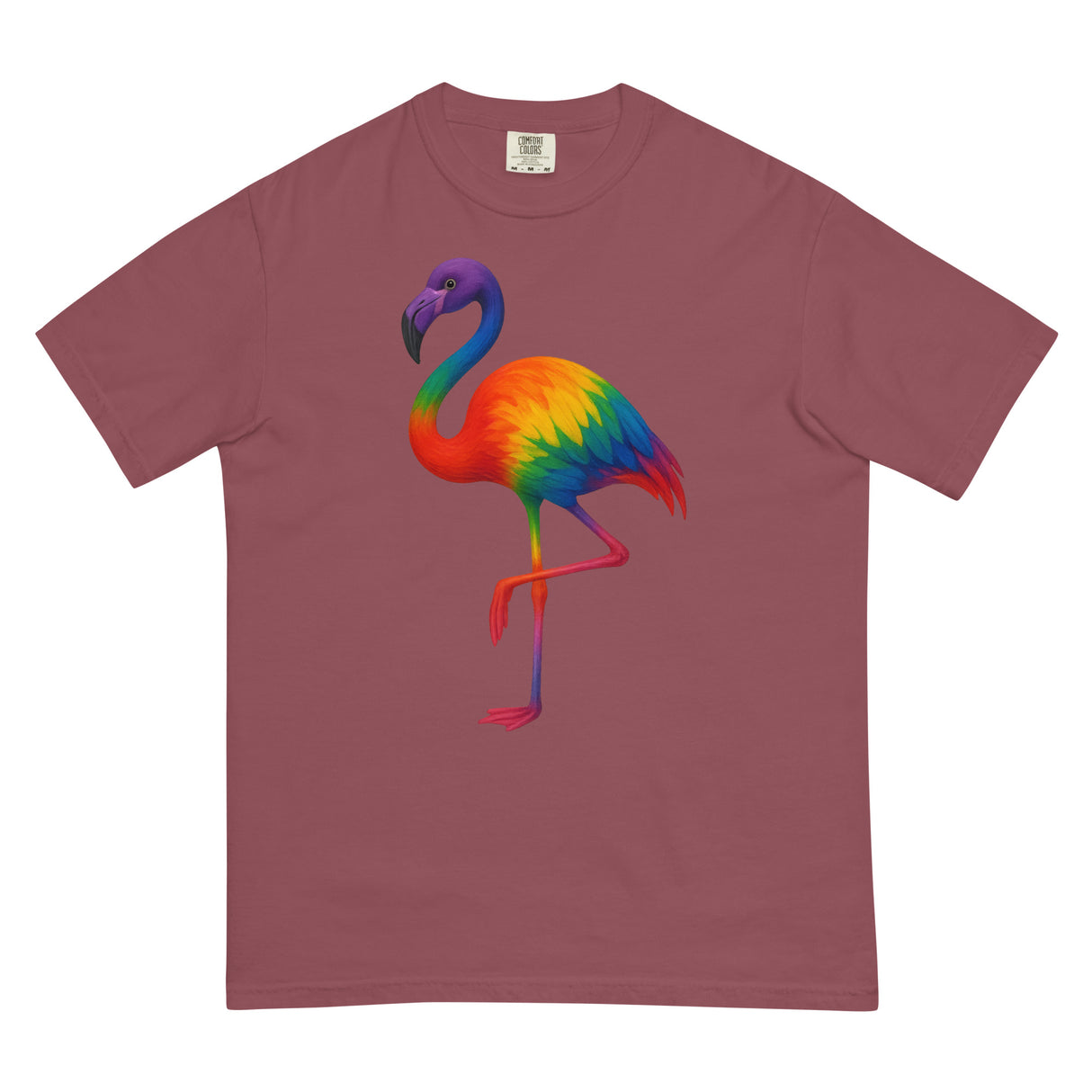 Pride Flamingo (Boxy Tee)-Boxy T-Shirt-Swish Embassy