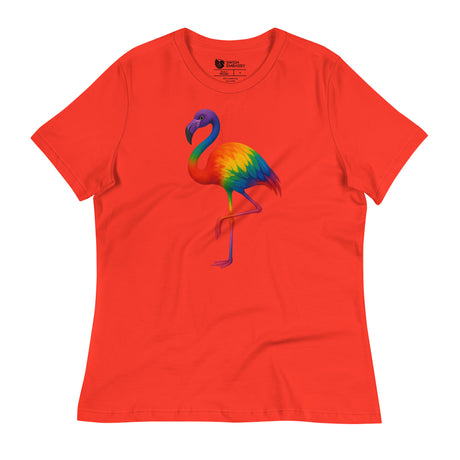 Pride Flamingo (Women's Relaxed T-Shirt)-Women's T-Shirts-Swish Embassy