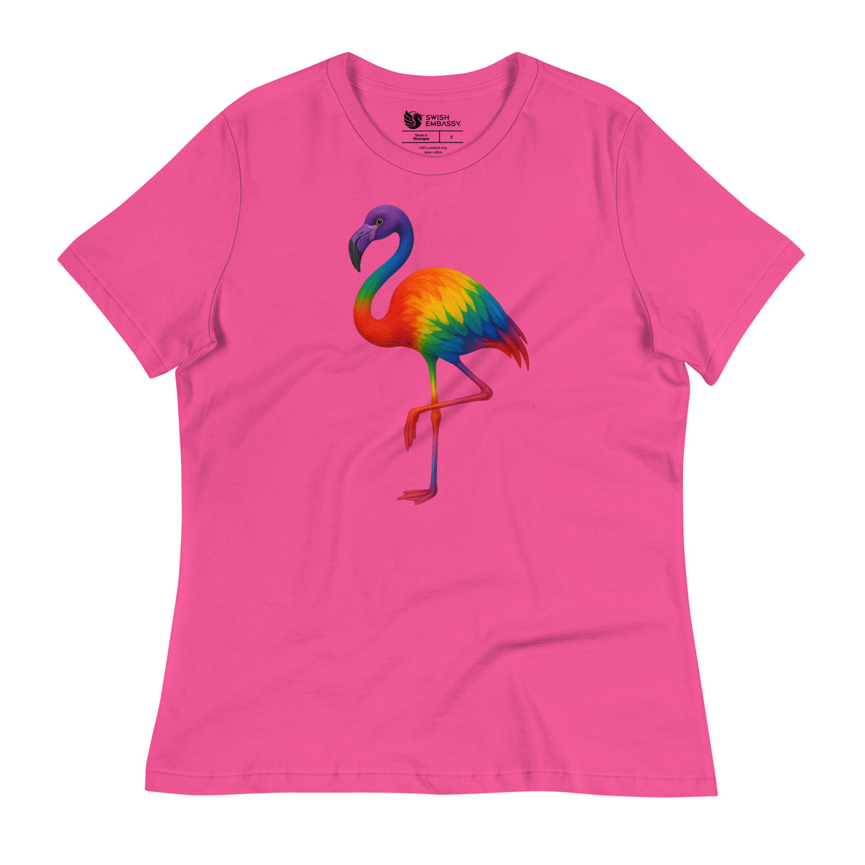 Pride Flamingo (Women's Relaxed T-Shirt)-Women's T-Shirts-Swish Embassy