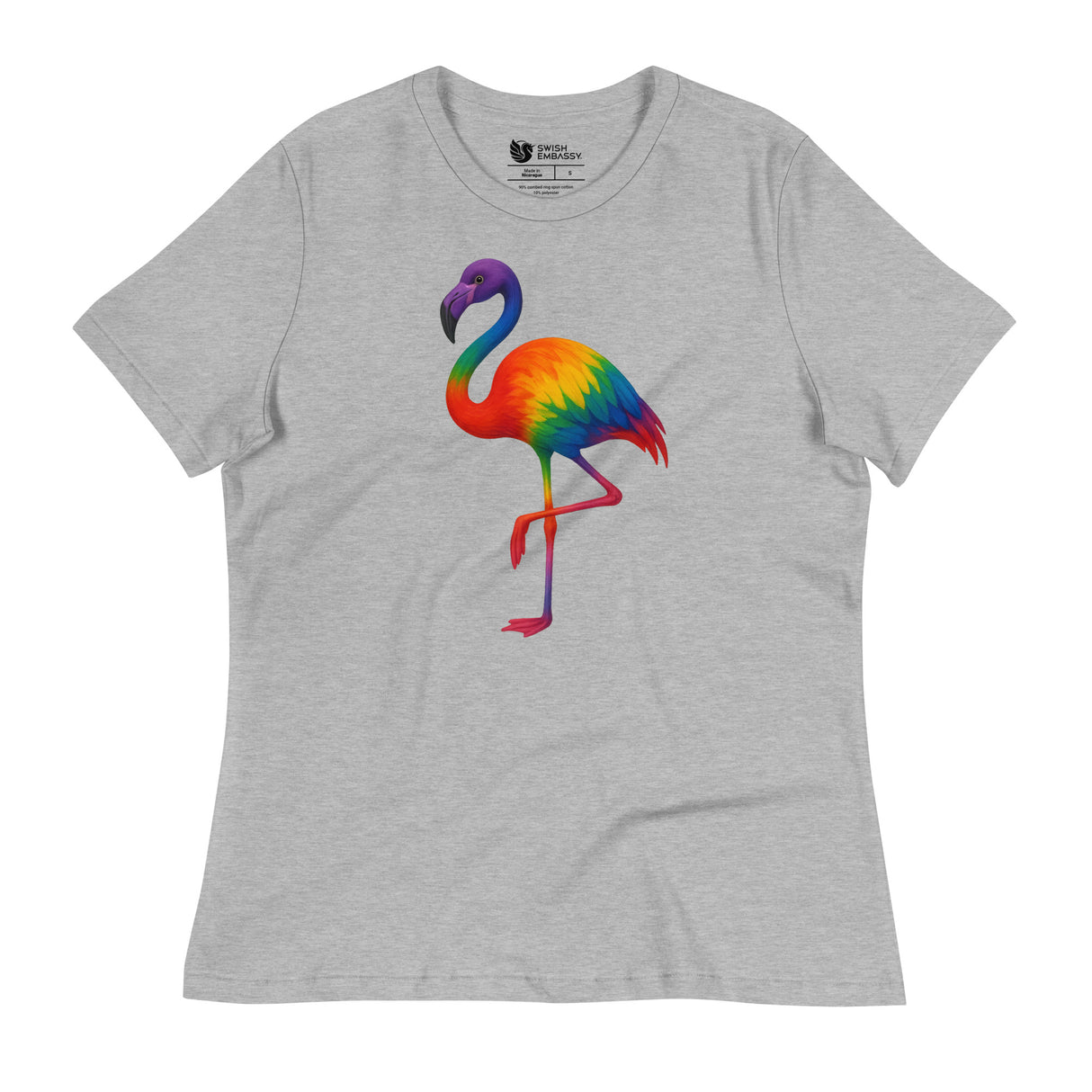Pride Flamingo (Women's Relaxed T-Shirt)-Women's T-Shirts-Swish Embassy