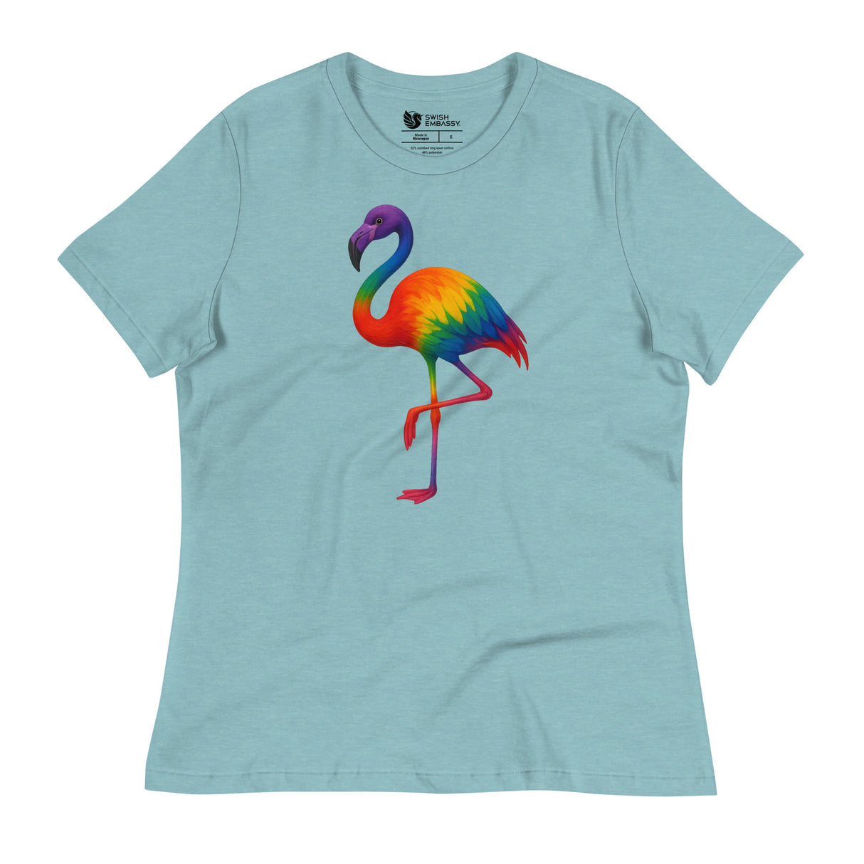 Pride Flamingo (Women's Relaxed T-Shirt)-Women's T-Shirts-Swish Embassy