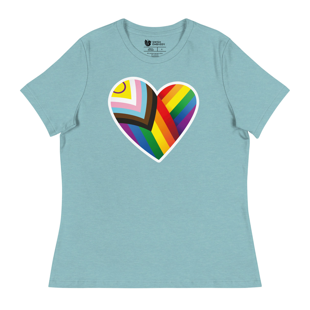 Pride Heart (Women's Relaxed T-Shirt)-Women's T-Shirts-Swish Embassy