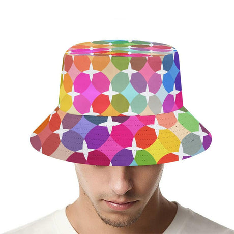 Rainbow Star (Allover Bucket Hat)-Allover Bucket Hat-Swish Embassy
