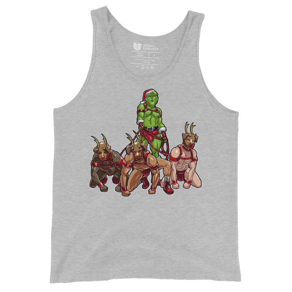 Reindeer Gains (Tank Top)-Christmas Tank Tops-Swish Embassy