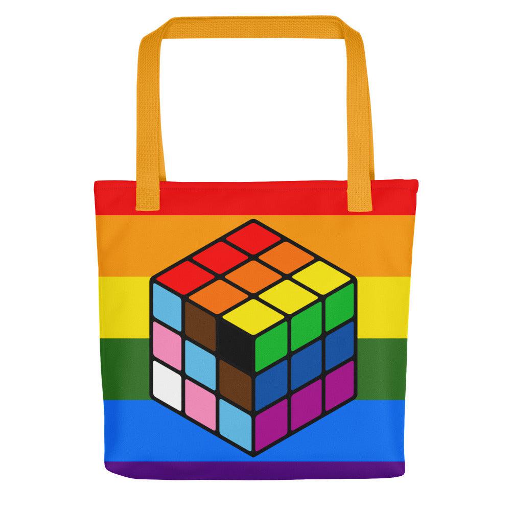 Rubik's Pride (Tote bag)-Bags-Swish Embassy