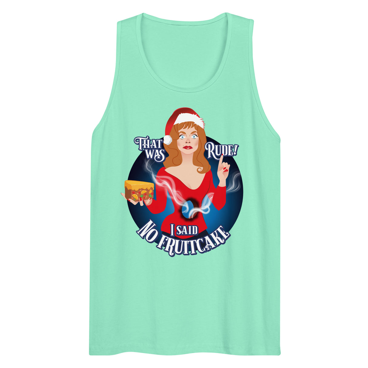 Rude Fruitcake (Tank top)-Christmas Tank Tops-Swish Embassy