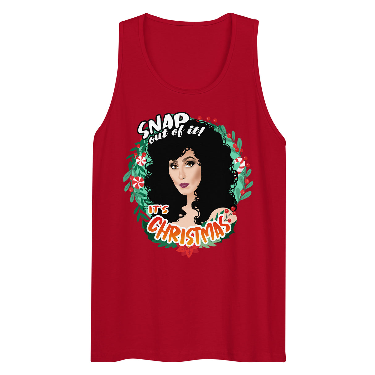 Snap Out of It It's Xmas (Tank top)-Christmas Tank Tops-Swish Embassy