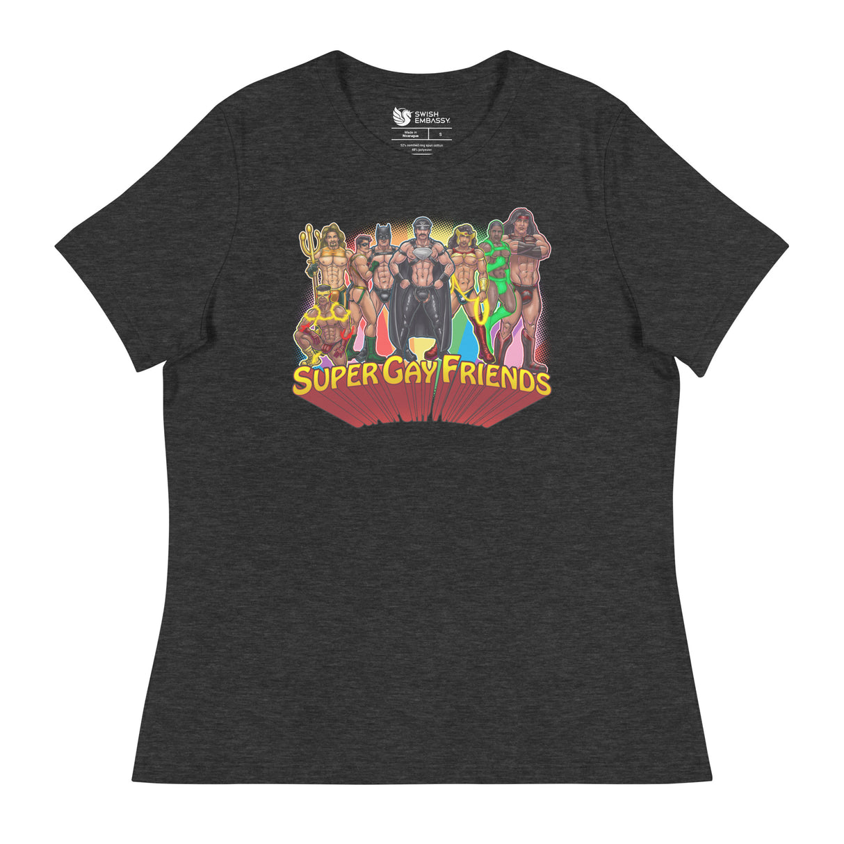 Supergay Friends (Women's Relaxed T-Shirt)-Women's T-Shirts-Swish Embassy