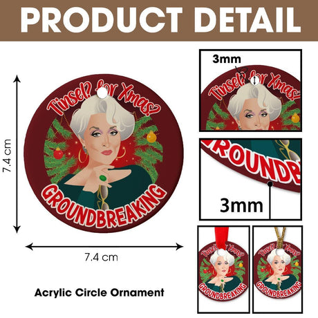 Tinsel for Xmas? Groundbreaking (Ceramic Holiday Keepsake)-Ceramic Holiday Keepsake-Swish Embassy