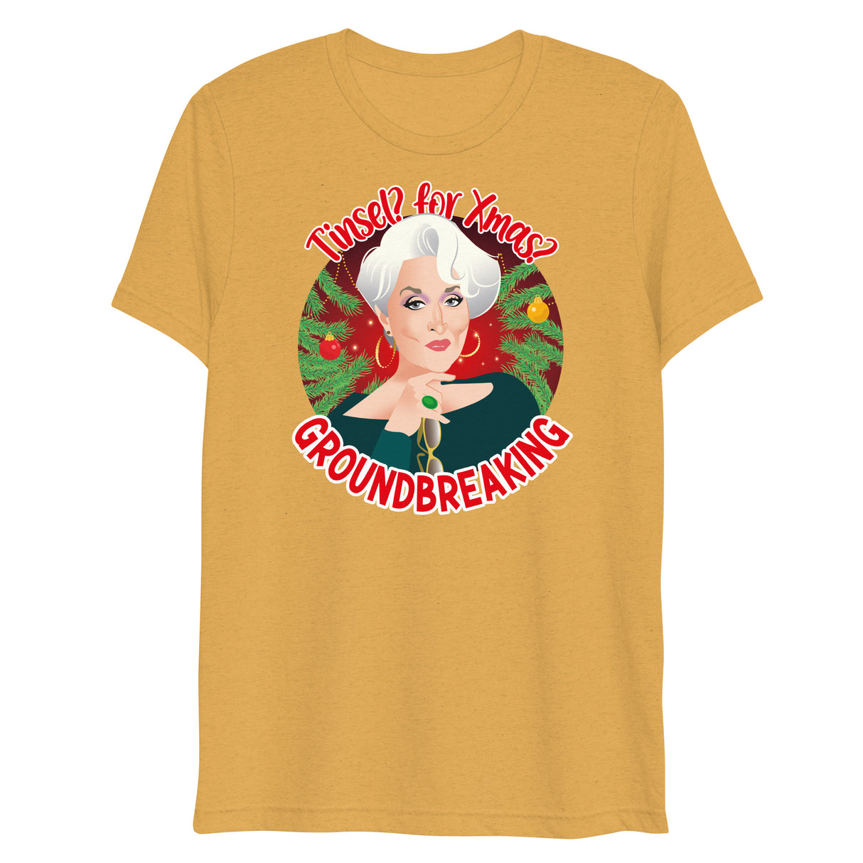 Tinsel for Xmas? Groundbreaking (Triblend)-Christmas Triblends-Swish Embassy