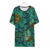 Turquoise (Allover T-Shirt)-Allover T-Shirt-Swish Embassy