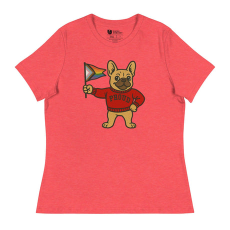 Varsity Pride Puppy (Women's Relaxed T-Shirt)-Women's T-Shirts-Swish Embassy