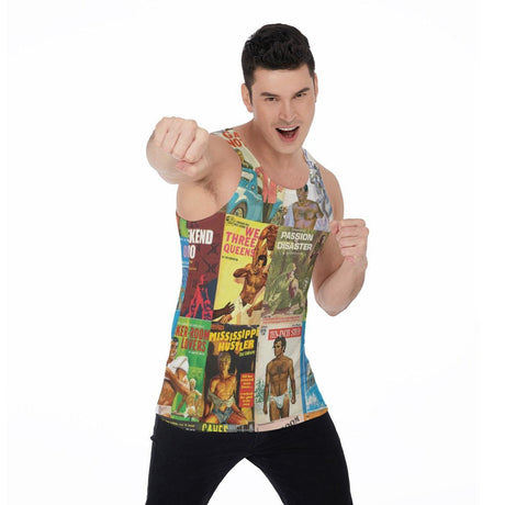 Vintage Gay Pulp (Allover Tank Top)-Allover Tank Top-Swish Embassy