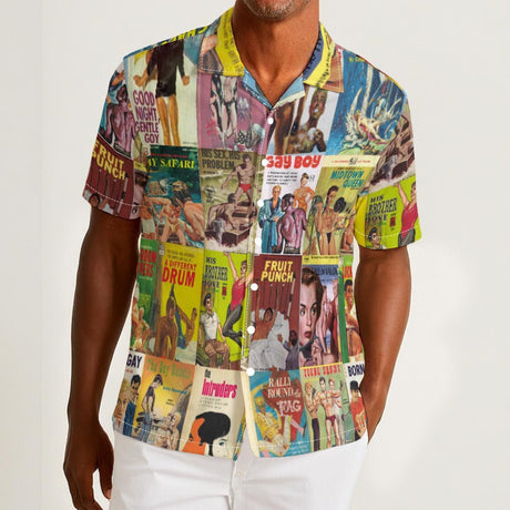 Vintage Gay Pulp (Cotton Button Shirt)-Cotton Button Shirt-Swish Embassy