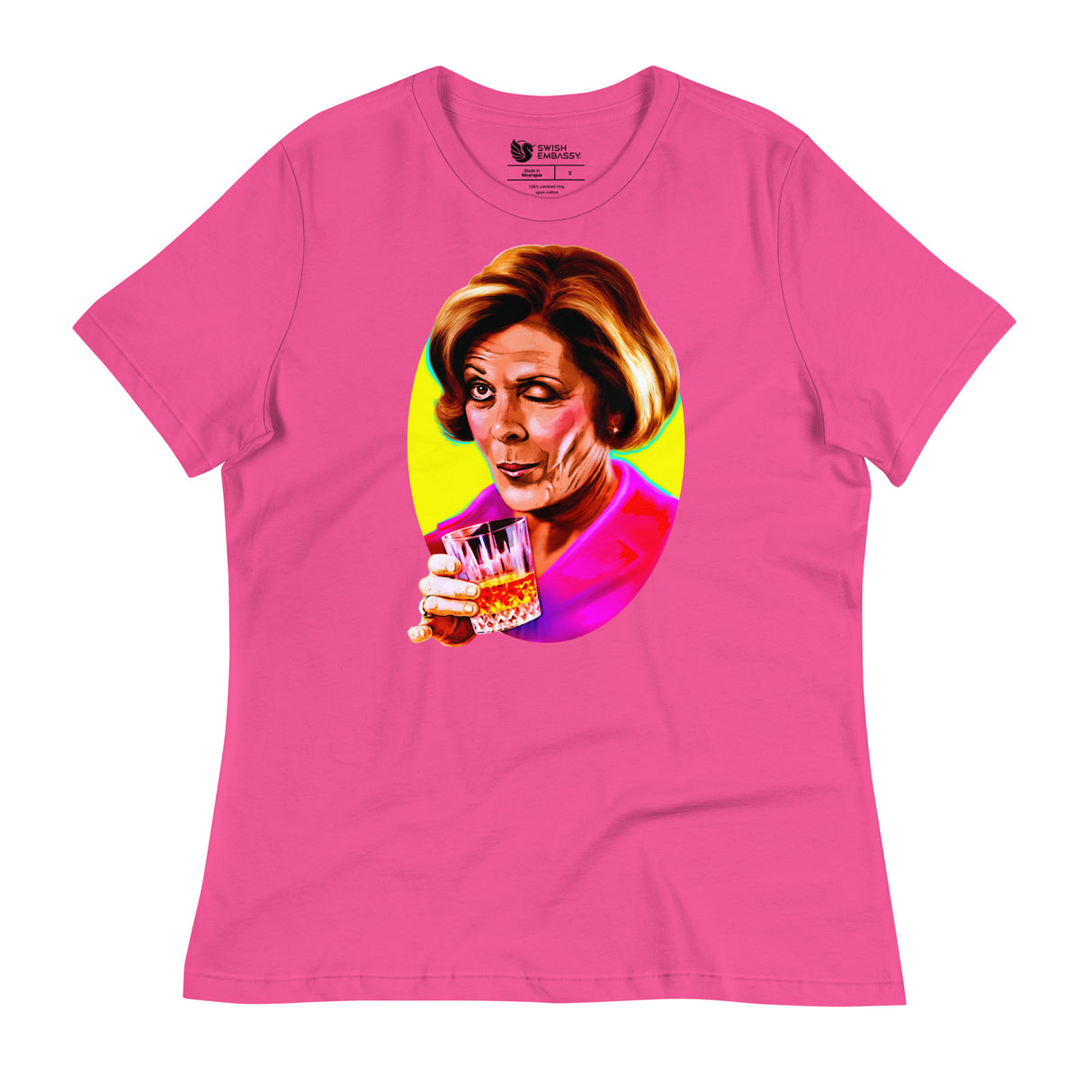 Wink and Drink (Women's Relaxed T-Shirt)-Women's T-Shirts-Swish Embassy