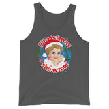 Xmas She Wrote (Tank Top)-Christmas Tank Tops-Swish Embassy