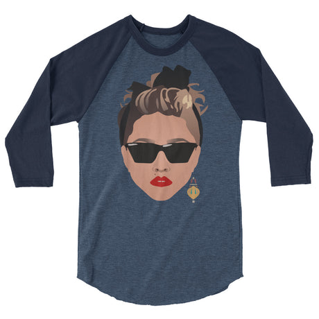 80s Glamour (Raglan) - Heather Denim/Navy