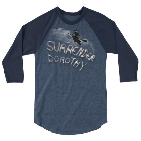 Surrender Dorothy (Raglan) - Heather Denim/Navy