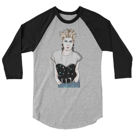 Robyn (Raglan) - Heather Grey/Black
