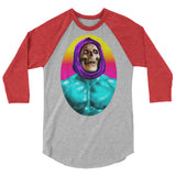By the Power of Glitter (Raglan) - Heather Grey/Heather Red