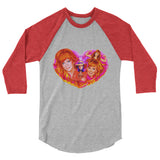 Fancy Like This (Raglan) - Heather Grey/Heather Red
