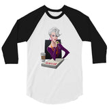Dragon Lady (Raglan) - White/Black