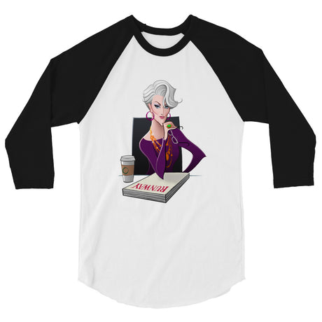 Dragon Lady (Raglan) - White/Black