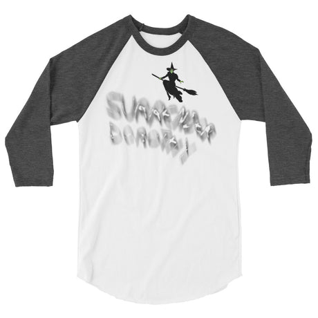 Surrender Dorothy (Raglan) - White/Heather Charcoal