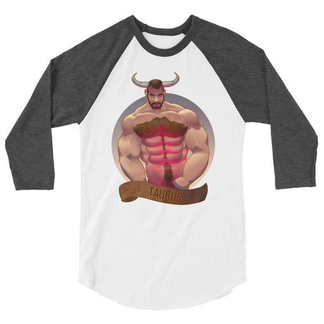 Taurus (Raglan) - White/Heather Charcoal