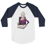 Dragon Lady (Raglan) - White/Navy