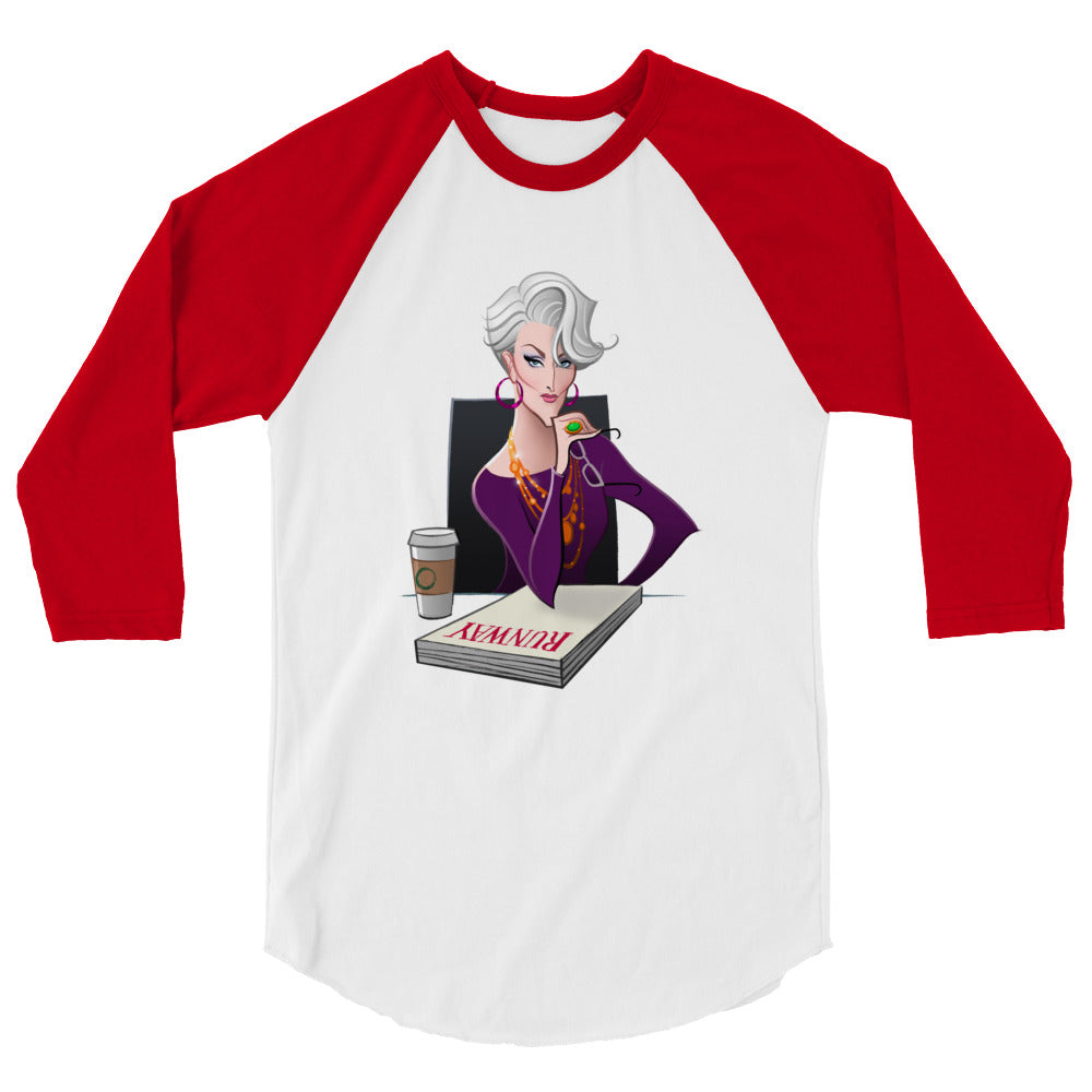 Dragon Lady (Raglan) - White/Red