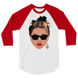 80s Glamour (Raglan) - White/Red