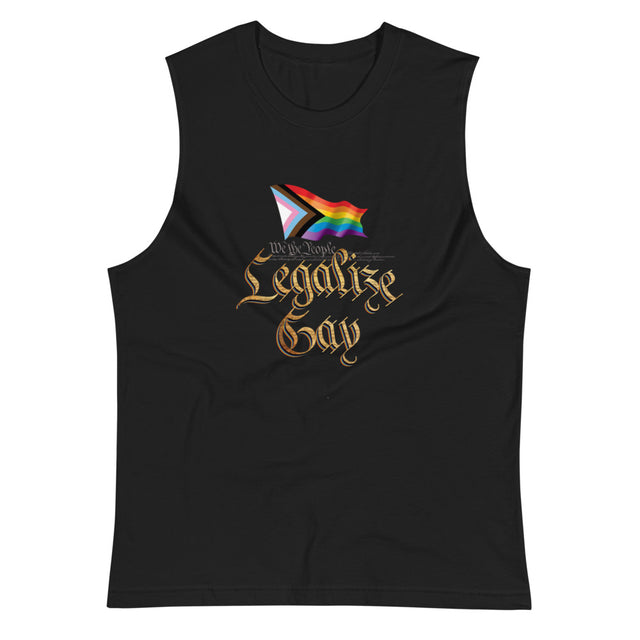 Legalize Gay (Muscle Shirt) - Black