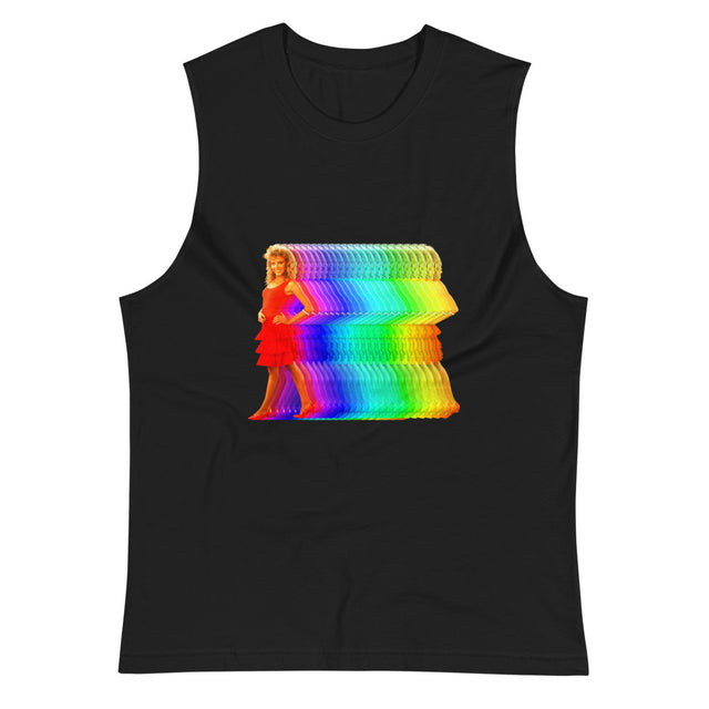 Can’t Get Hue Outta My Head (Muscle Shirt) - Black