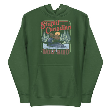 Wolf Bird (Hoodie) - Forest Green